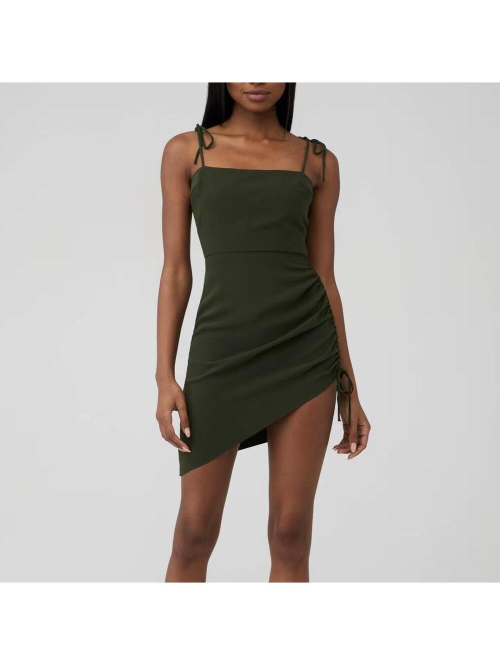 Amanda Uprichard Chiara mini dress in color Ponderosa